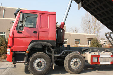 50T 12 عجلات الأحمر ساينو تراك HOWO 8X4 الثقيلة تفريغ شاحنة مع 30M3 القدرات LHD