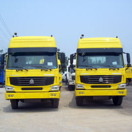 اللون الأصفر 6 × 4 10 ويلر شاحنة بضائع من طراز ساينو تراك Howo7 لمدة 40-50T