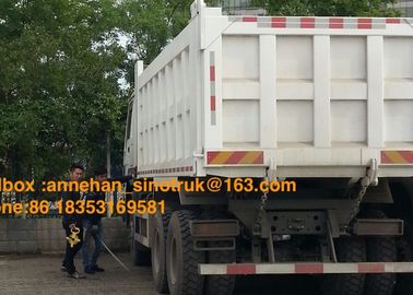 غانا 6 × 4 10 عجلات شاحنة قلابة ثقيلة 20M3 شاحنة قلابة متوسطة الرفع LHD