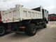 أبيض 20-30T ساينو تراك 4 × 2 شاحنة قلابة ثقيلة احترافية 6 ويلر لنظام الرفع الأوسط