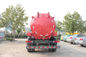 4X2 ساينو تراك Howo7 شاحنة شفط مياه الصرف الصحي سعة خزان 10M3 باللون الأحمر