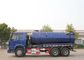 336HP الأزرق لون مياه الصرف الصحي شاحنة النفايات 6 × 4 شاحنة شفط المياه فراغ شفط