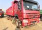 HOWO Heavy Duty 6x4 Dump Truck Equipment مع 371hp أحمر اللون الدولي شاحنة قلابة